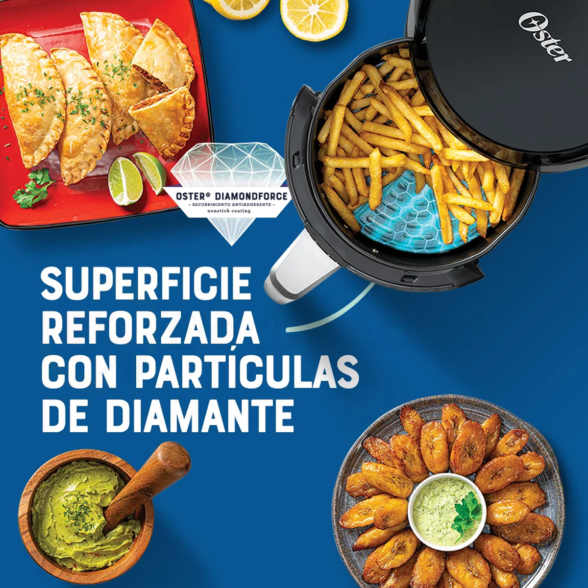 Horno con Freidora de Aire Antiadherente DiamondForce