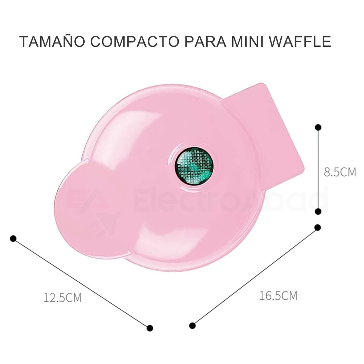  Mini waflera de corazón rosa : Hogar y Cocina